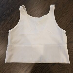 Lululemon Ribbed Cropped Tank Top - White